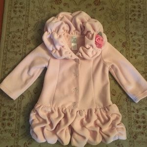 Pink Rose Fleece Coat 3T